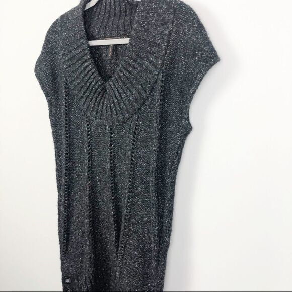 BCBGMAXAZRIA | Sweater Tunic or Dress Gray Black Heathered Women’s Size Medium - Picture 2 of 9